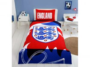 England Be Bold Single Crest Duvet and Pillow Case Set